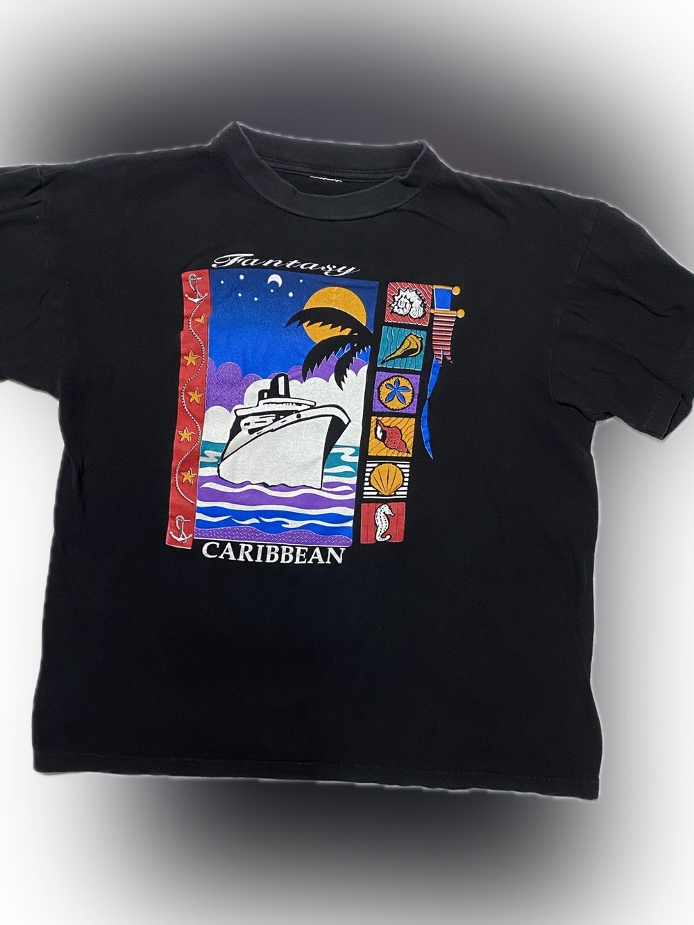 Men's Black Caribbean Graphic Short Sleeve Tee